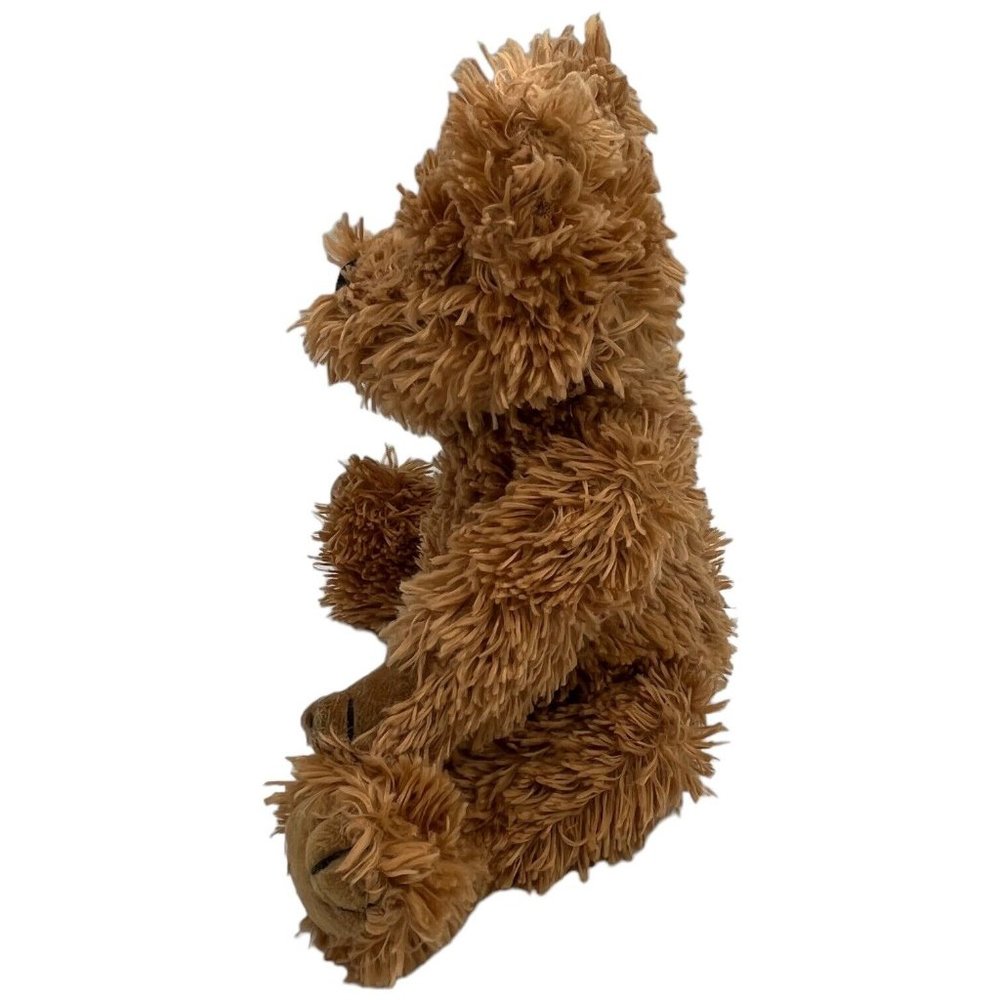 Small Fluffy Tan Brown Jointed Teddy Bear 7 in Plush Stuffed Animal Retro - Picture 7 of 8